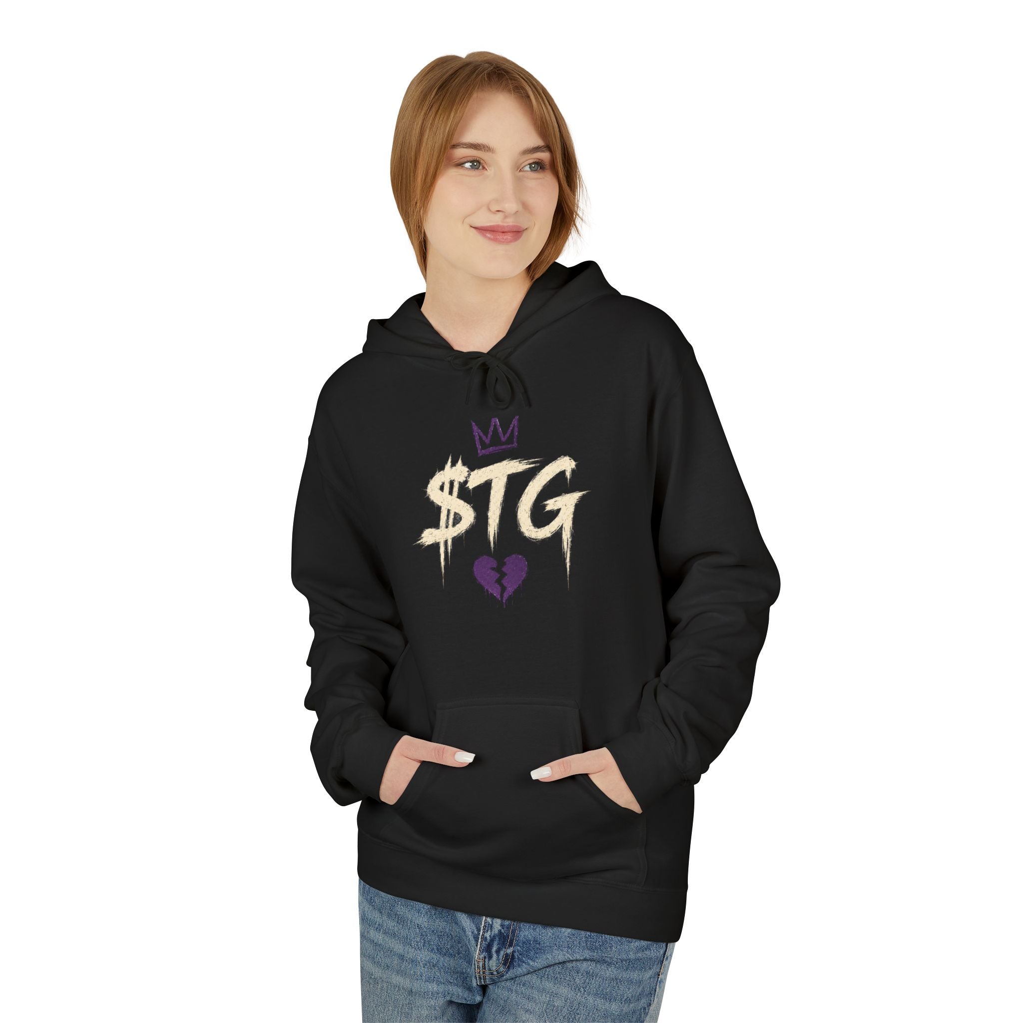 $TG Basic Cracked Heart Logo Hoodie
