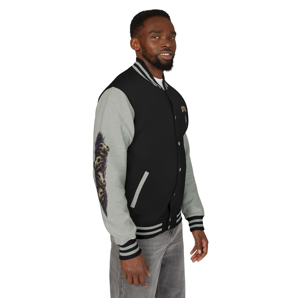 $TG Letterman Jacket — Gothic Purple Cross Emblem