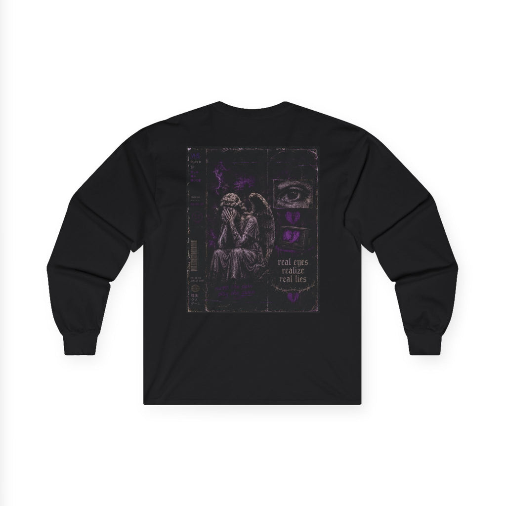 $TG Long Sleeve Tee — Gothic Angel Graphic Tee (Purple Noir)