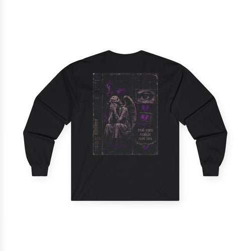 $TG Long Sleeve Tee — Gothic Angel Graphic Tee (Purple Noir)