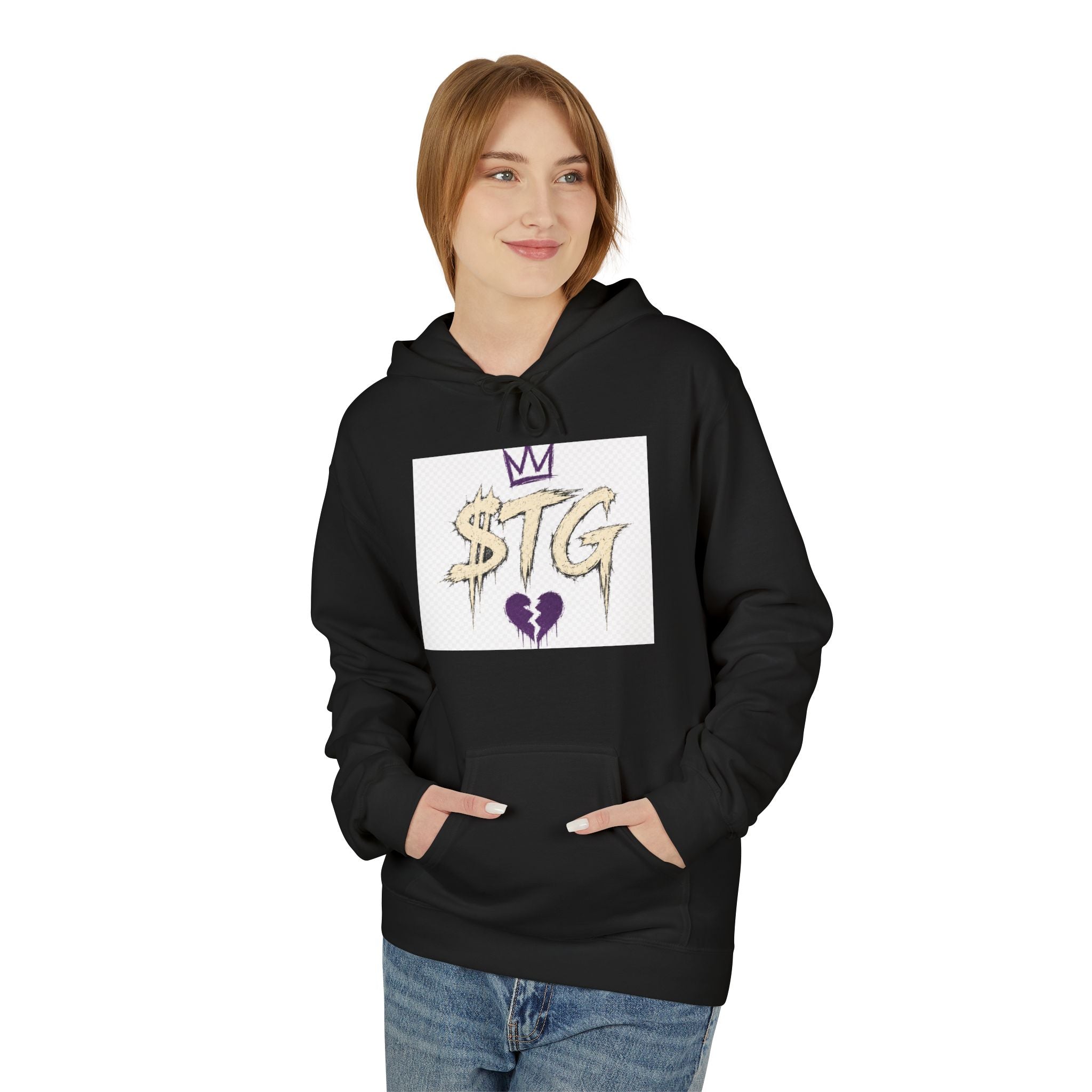 $TG Basic Cracked Heart Logo Hoodie