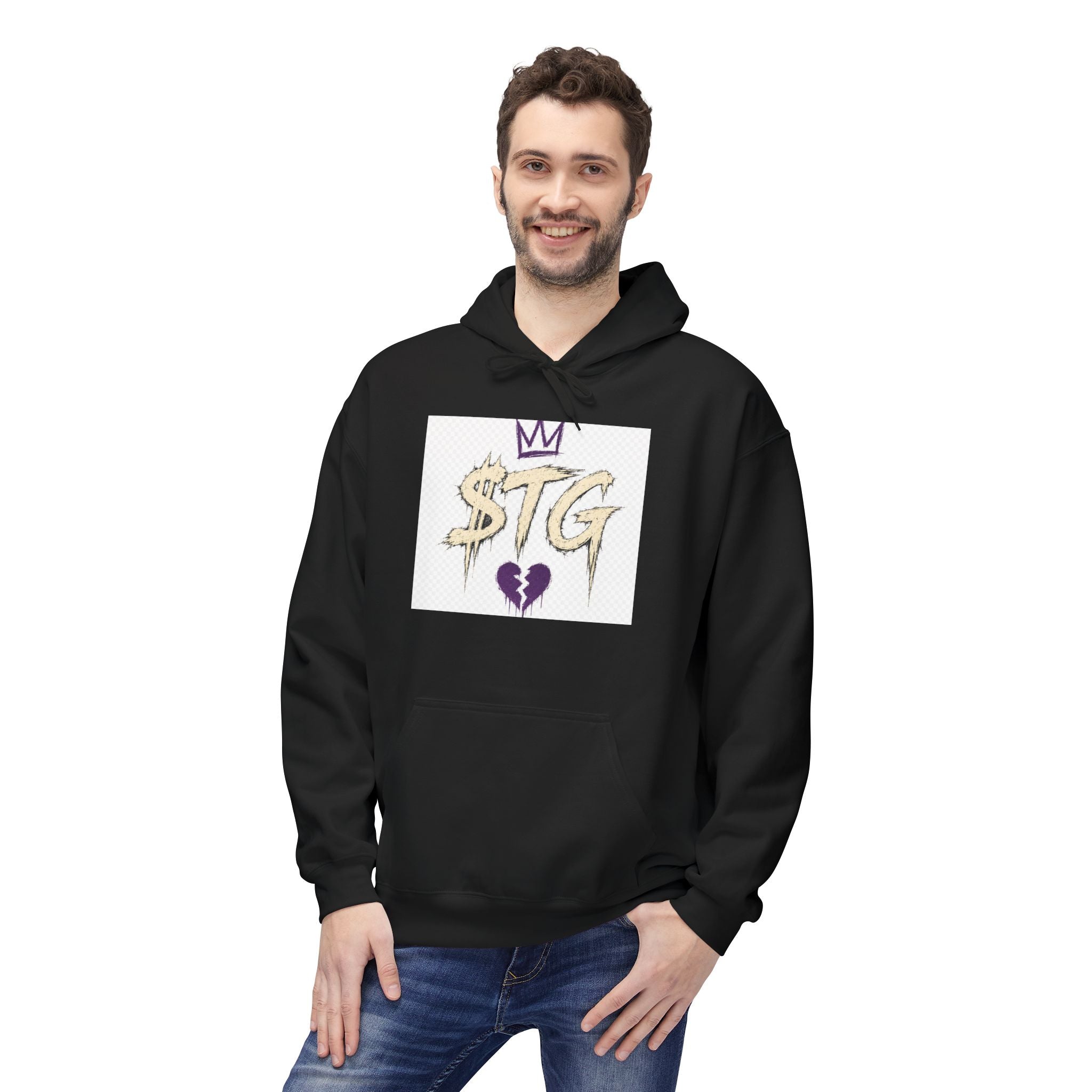$TG Basic Cracked Heart Logo Hoodie