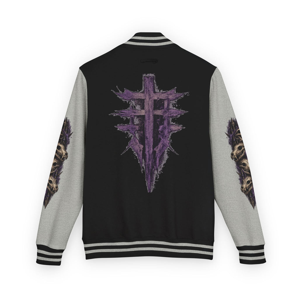 $TG Letterman Jacket — Gothic Purple Cross Emblem