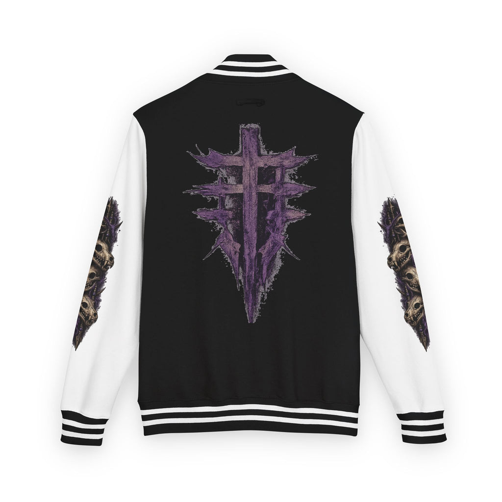 $TG Letterman Jacket — Gothic Purple Cross Emblem