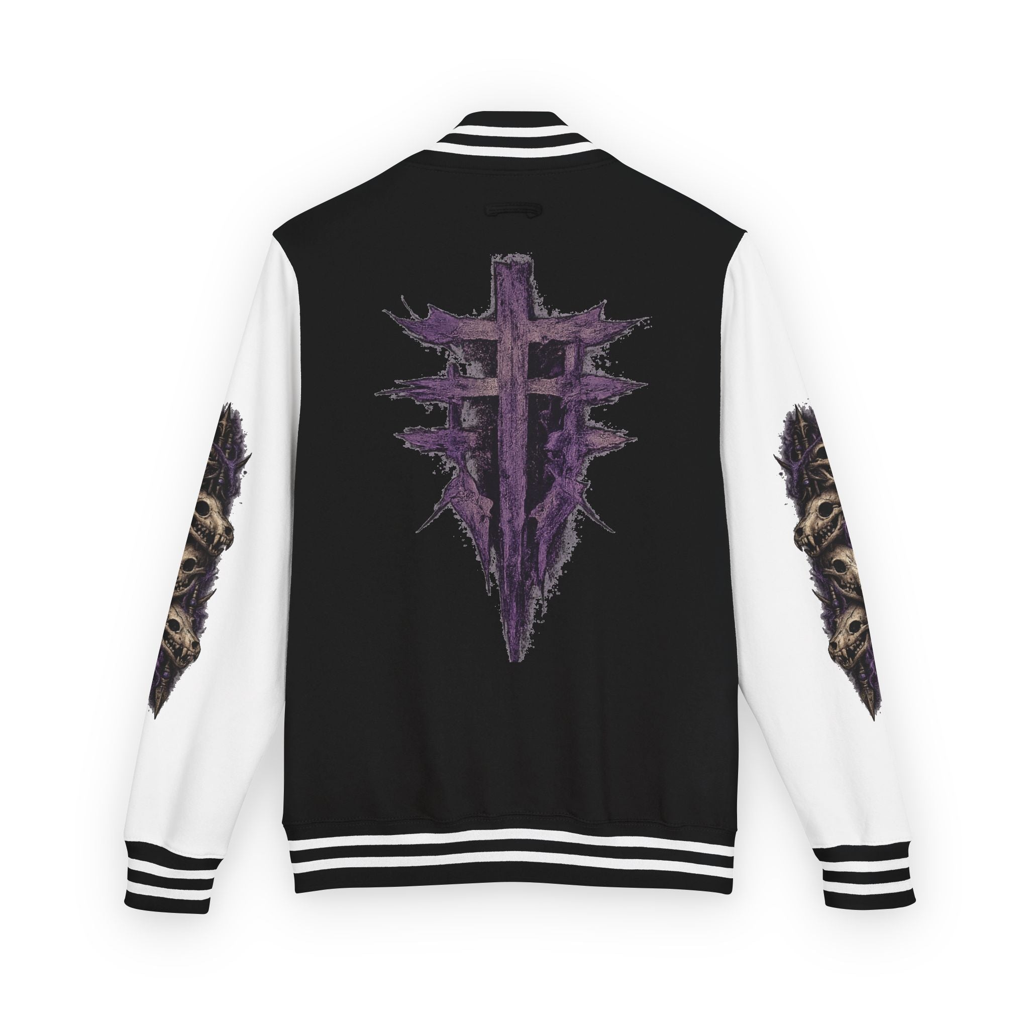 $TG Letterman Jacket — Gothic Purple Cross Emblem