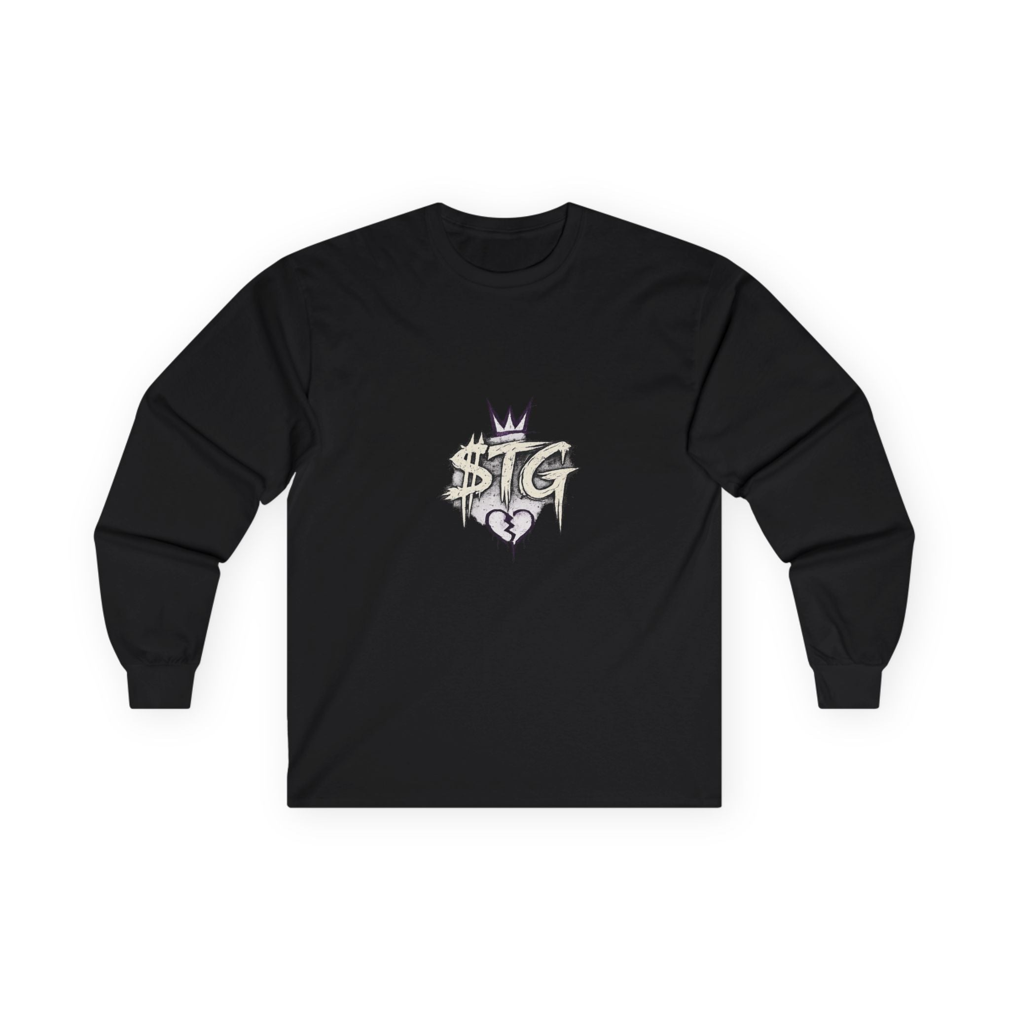 $TG Long Sleeve Tee — Gothic Angel Graphic Tee (Purple Noir)